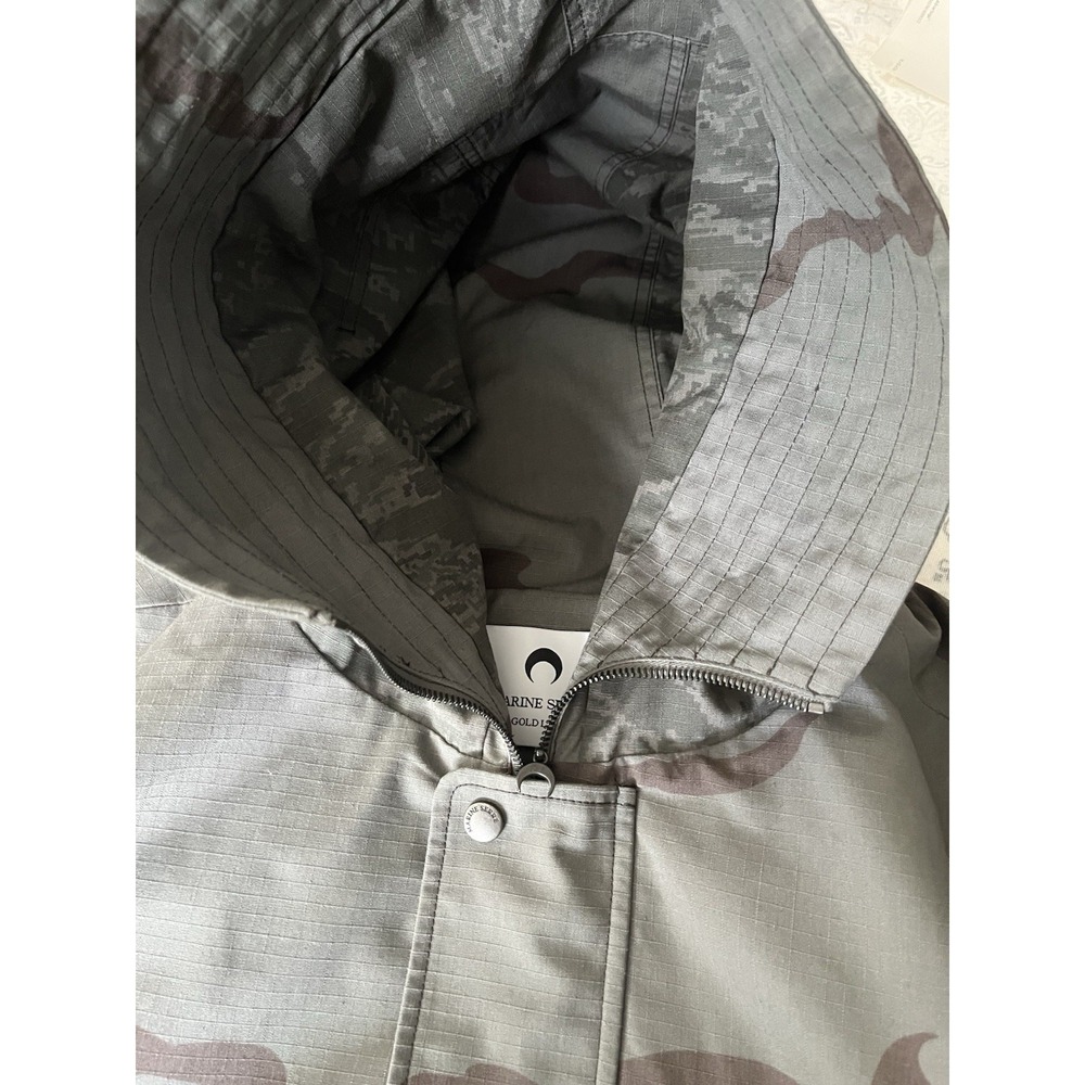 MARINE SERRÉ G/L Regenerate Cropped Camo Bomber Jacket Men's Size M / 48 Gray - Picture 11 of 15